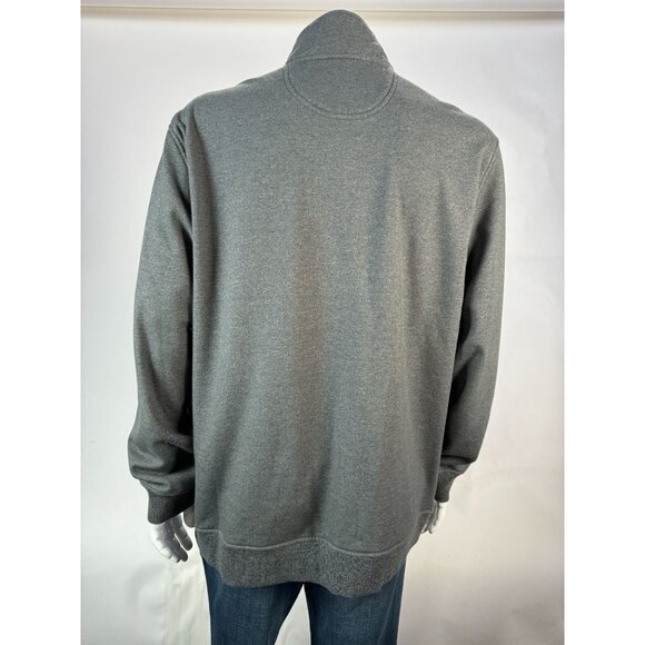 Izod Advantage Performance Stretch Grey Quarter-Zip Pullover Sweatshirt XL - Picture 13 of 16